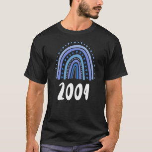 Blue Rainbow Year Of Birth 2004 Birthday T-Shirt