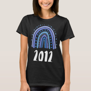 Blue Rainbow Year Of Birth 2012 Birthday T-Shirt