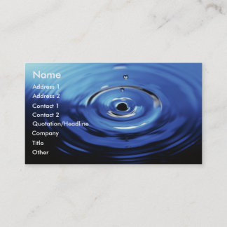 Blue Raindrop Business Card