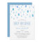 Blue Raindrops | Baby Sprinkle Invitation