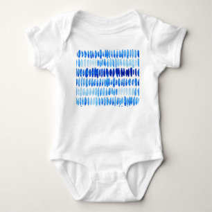Blue Raindrops: Watercolor Seamless Abstract Baby Bodysuit