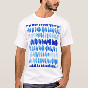 Blue Raindrops: Watercolor Seamless Abstract T-Shirt