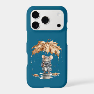 Blue Rainy Day Mouse Leaf Umbrella