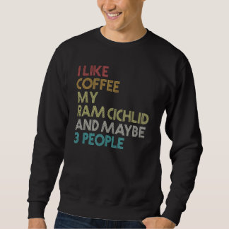 Blue Ram Cichlid Fish Coffee Aquarium Vintage Retr Sweatshirt