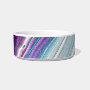 blue raspberry abstract cat food bowl