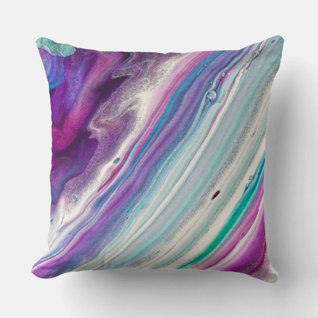 blue raspberry abstract pillow (Front)