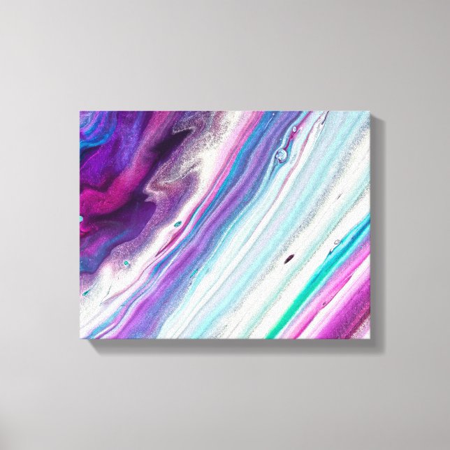 blue raspberry abstract wrapped canvas (Front)