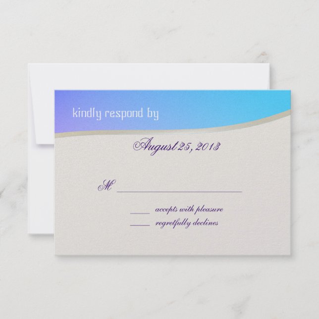 Blue Raspberry Candy Bat Mitzvah Response Card (Front)