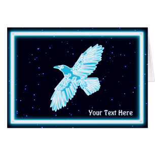 Blue Raven On Stars