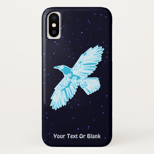Blue Raven On Stars Case-Mate iPhone Case (Back)