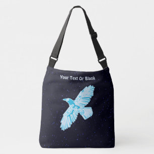 Blue Raven On Stars Crossbody Bag