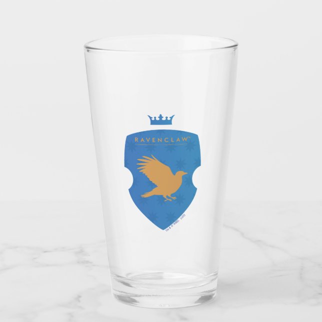 Blue RAVENCLAW™ Crowned Crest Glass (Front)