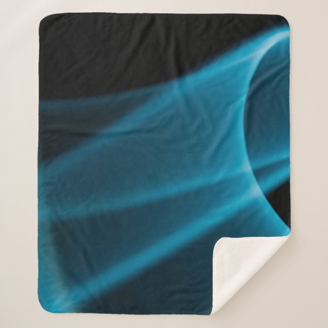 Blue ray of light sherpa blanket (Front)