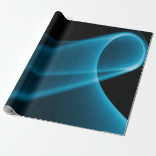 Blue ray of light wrapping paper