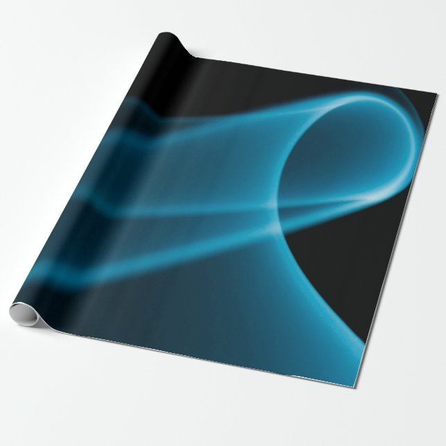 Blue ray of light wrapping paper (Unrolled)