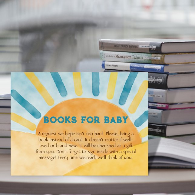 Blue Ray Sunshine Book for Baby Shower Game Enclosure Card (Creator Uploaded)