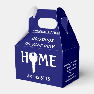 Blue Realtor to Client NEW HOME Closing Gift Favour Box