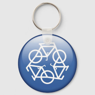 Blue Recycle Keychain by Petr Kratochvil