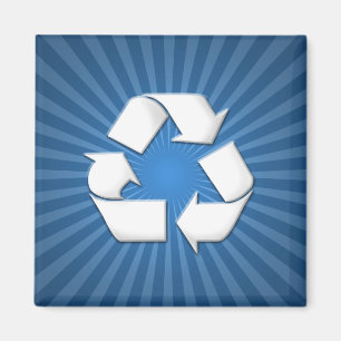 Blue Recycle Magnet 001