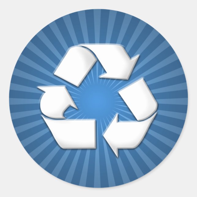 Blue Recycle Stickers 001 (Front)
