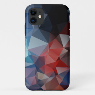 Blue Red Abstract Pyramid Pattern Case-Mate iPhone iPhone 11 Case