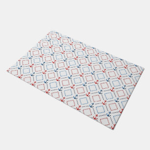 Blue, Red anchors, Marine Doormat