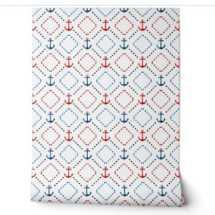 Blue, Red anchors, Marine Wallpaper