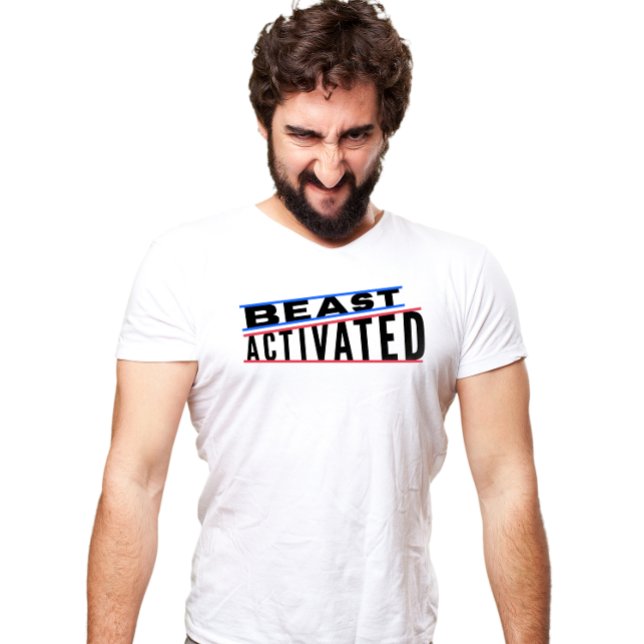 Blue Red and Black Edgy Beast Activated T-Shirt (Creator Uploaded)
