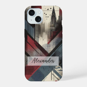 Blue, Red, and Grey Graffiti Art Phone Case