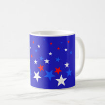 Blue, Red and White Star Pattern