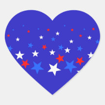 Blue, Red and White Star Pattern
