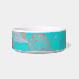 Blue red art of romantic floral / flower pattern bowl