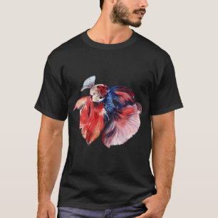 Blue-Red betta fish watercolor T-Shirt