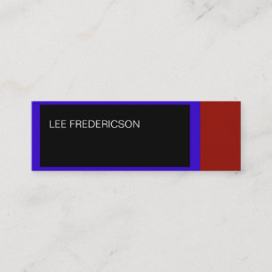 Blue Red Black Simple Plain Business Card