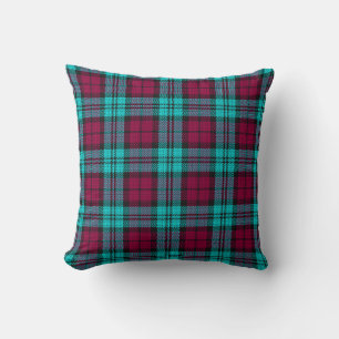 Blue Red Campbell Tartan Blackwatch Plaid Cushion