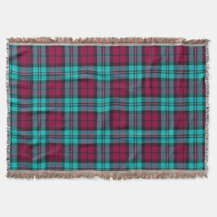 Blue Red Campbell Tartan Blackwatch Plaid Throw Blanket