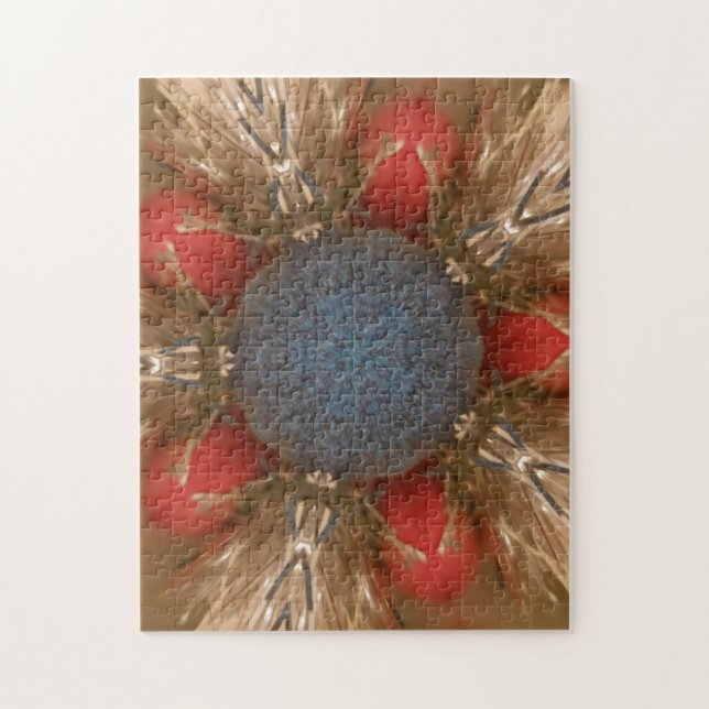 Blue Red Christmas Decoration Baubles Jigsaw Puzzle (Vertical)