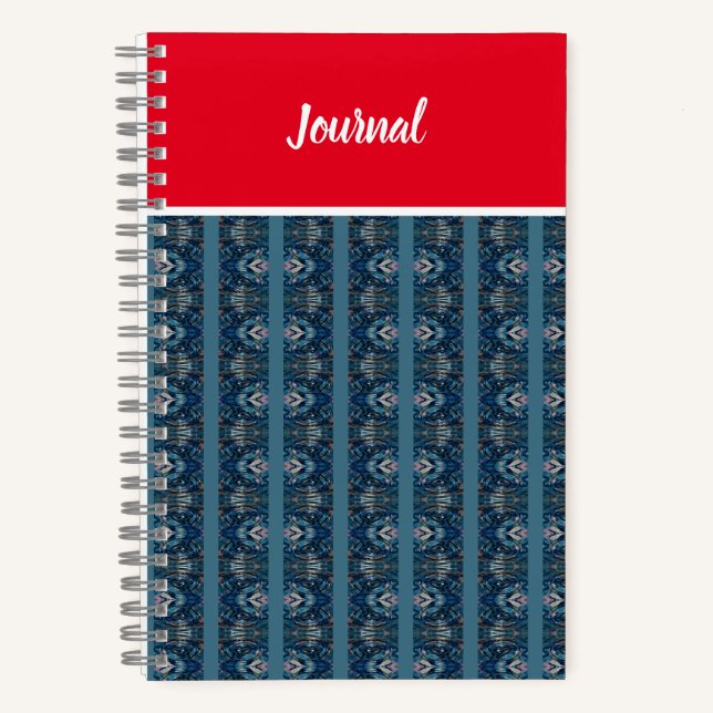 Blue/Red Notebook by Adiela Akoo - CUSTOMIZE it (Front)