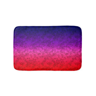Blue-red Ombre  Bath Mat
