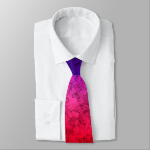 Blue-red Ombre Neck Tie