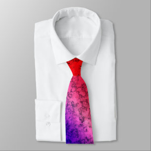 Blue-red Ombre Neck Tie
