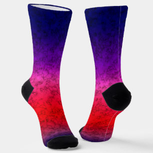 Blue-red Ombre  Socks