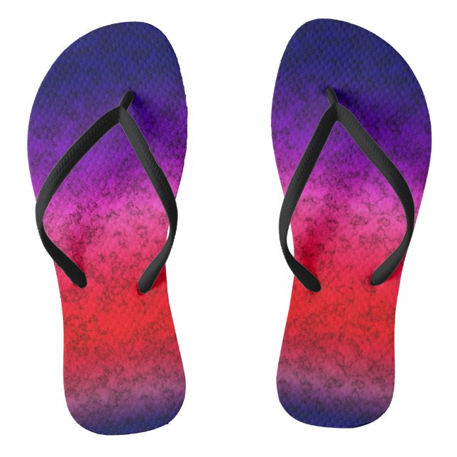 Blue-red Ombre Thongs (Footbed)