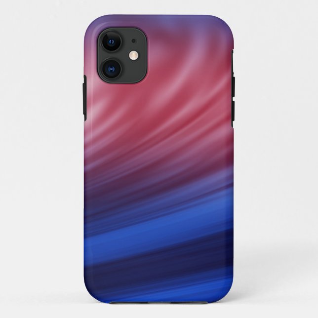 Blue, Red paint brush strokes on iphone cases (Back)
