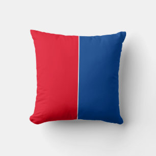 Blue & Red Plain Simple Colours Cushion