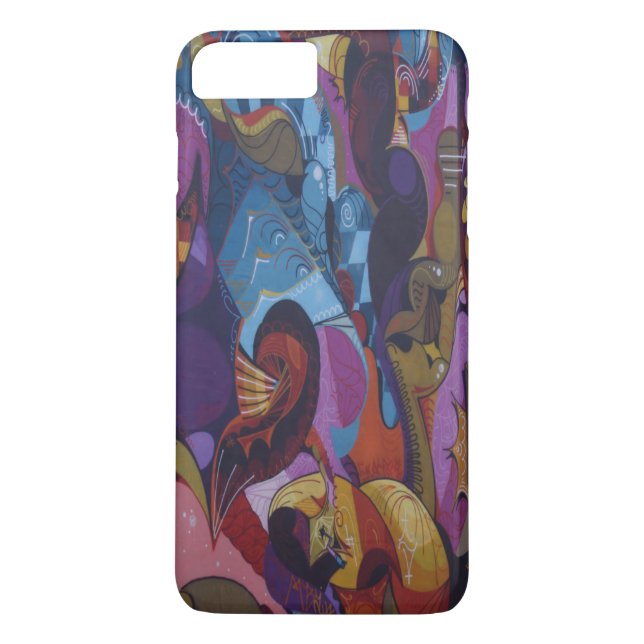 Blue red purple abstract graffiti Case-Mate iPhone case (Back)