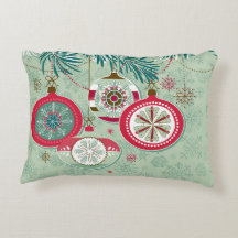 Blue & Red Retro Christmas Ornaments