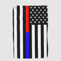 blue red thin line police firefighters symbol usa