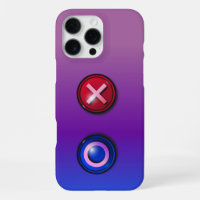 Blue Red Voting Buttons Gradient iPhone 16 Pro Max