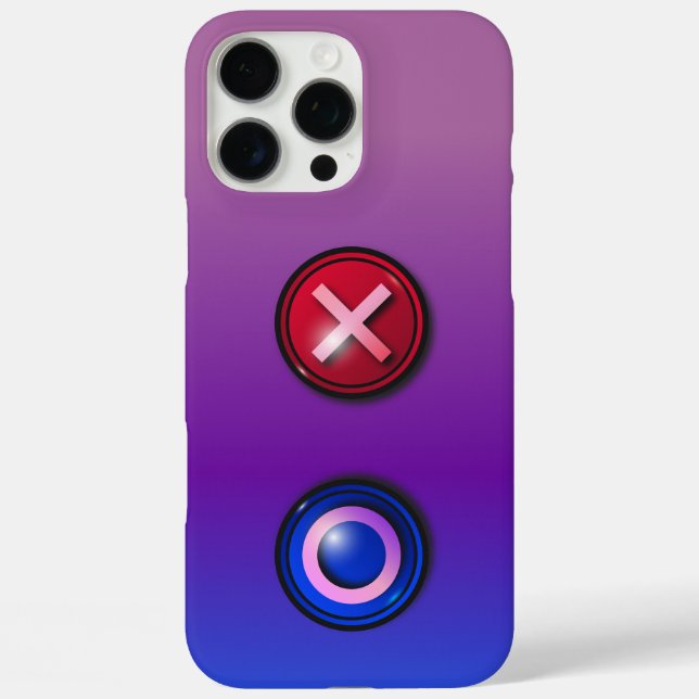 Blue Red Voting Buttons Gradient iPhone 16 Pro Max Case-Mate iPhone Case (Back)